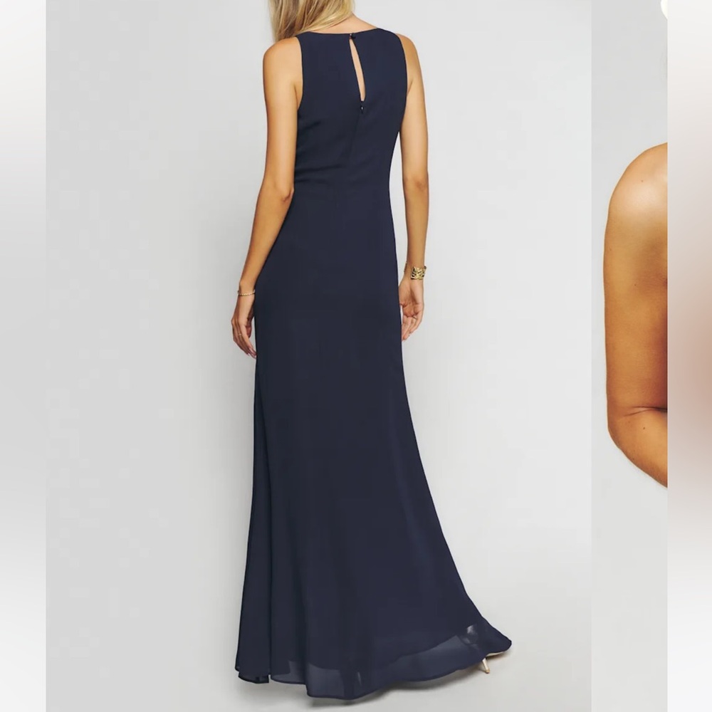 NWOT Reformation Senna Dress (Navy) - Picture 4 of 8